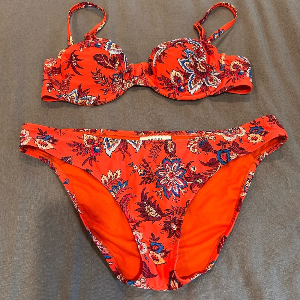 Rhode by Target Floral Red Bikini Set